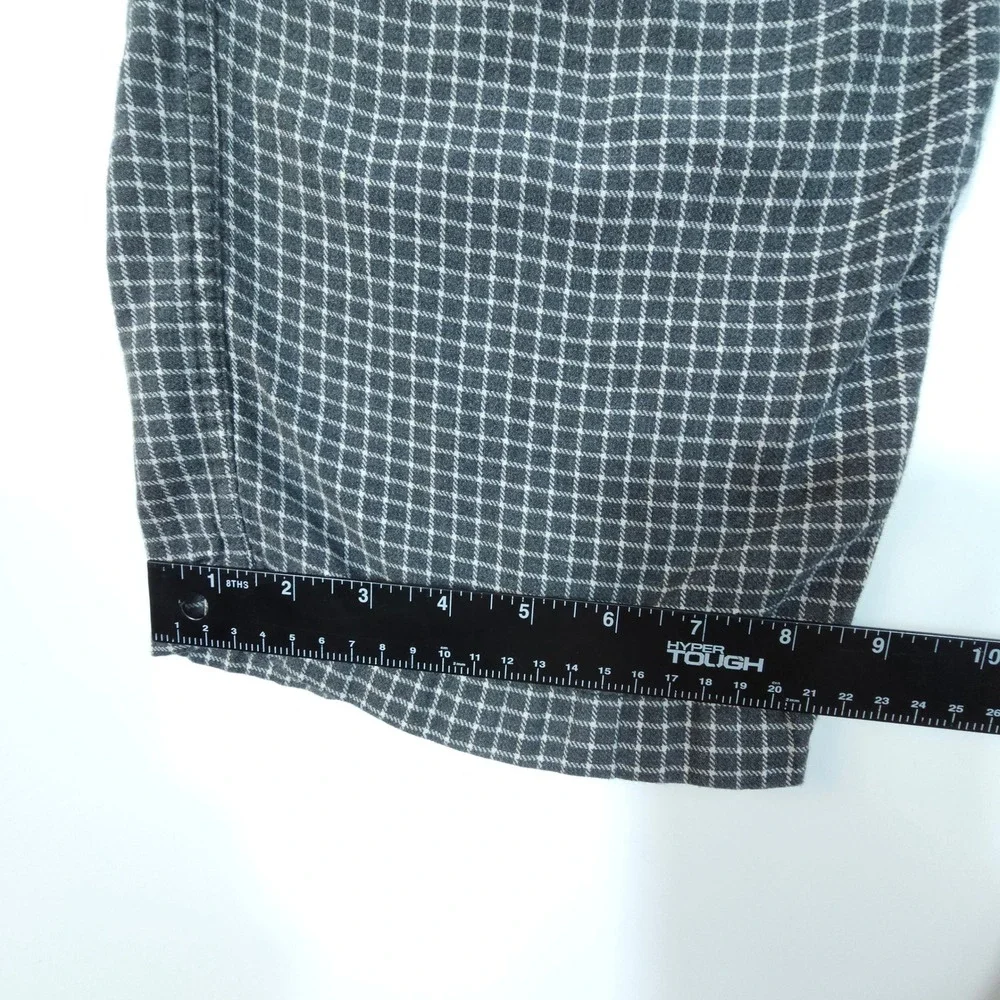 Vintage J Crew Pants Mens L Blue Grid Plaid Cotton Pajama Lounge Streetwear